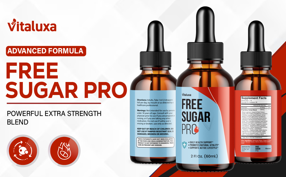 Free Sugar Pro close-up bottles
